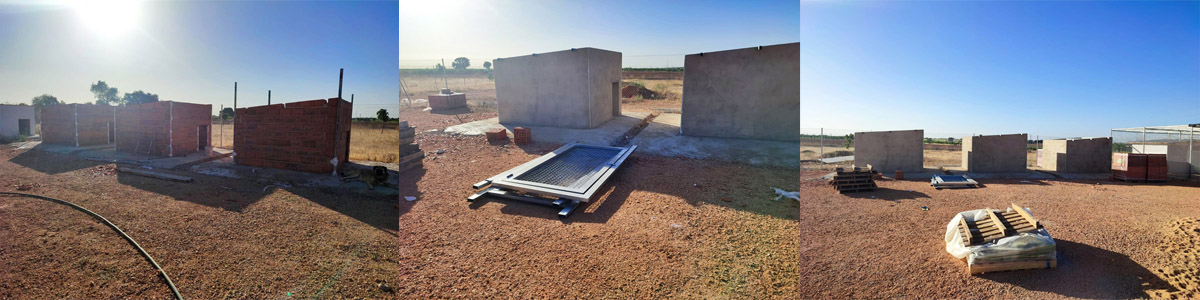 weitere Bauarbeiten in der neuen Albergue